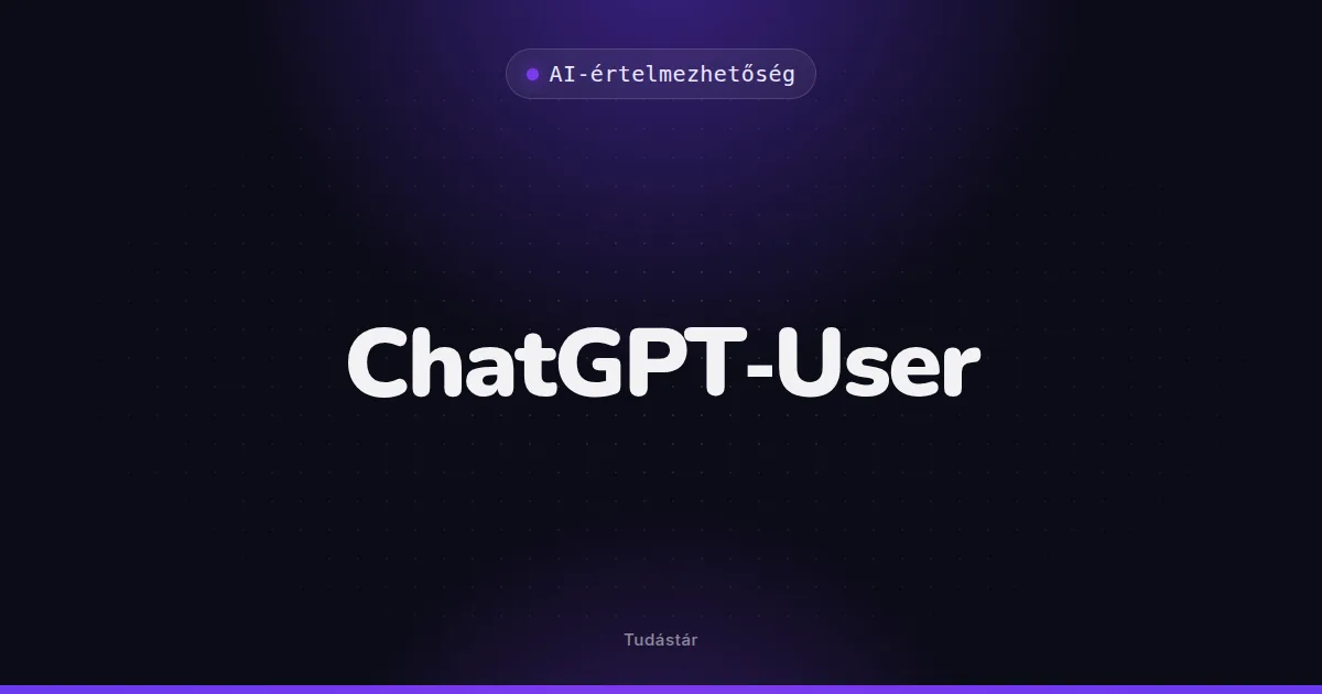 ChatGPT-User - AI-értelmezhetőség (szakszó) a tudástárban