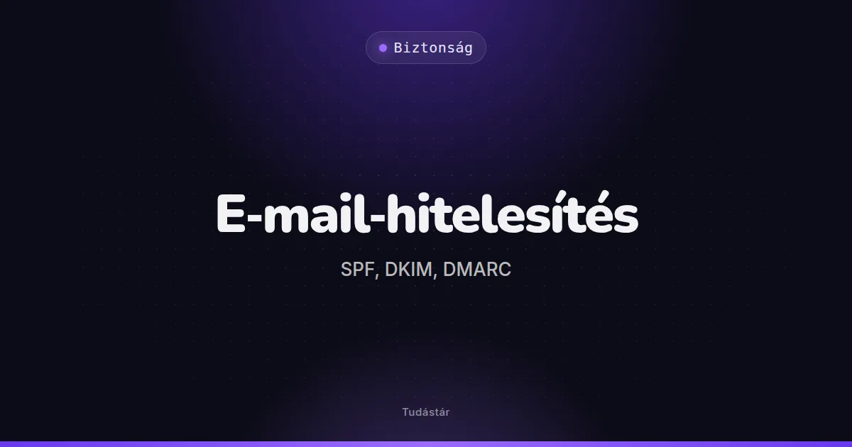 E-mail-hitelesítés: SPF, DKIM, DMARC - Biztonság (szakszó) a tudástárban