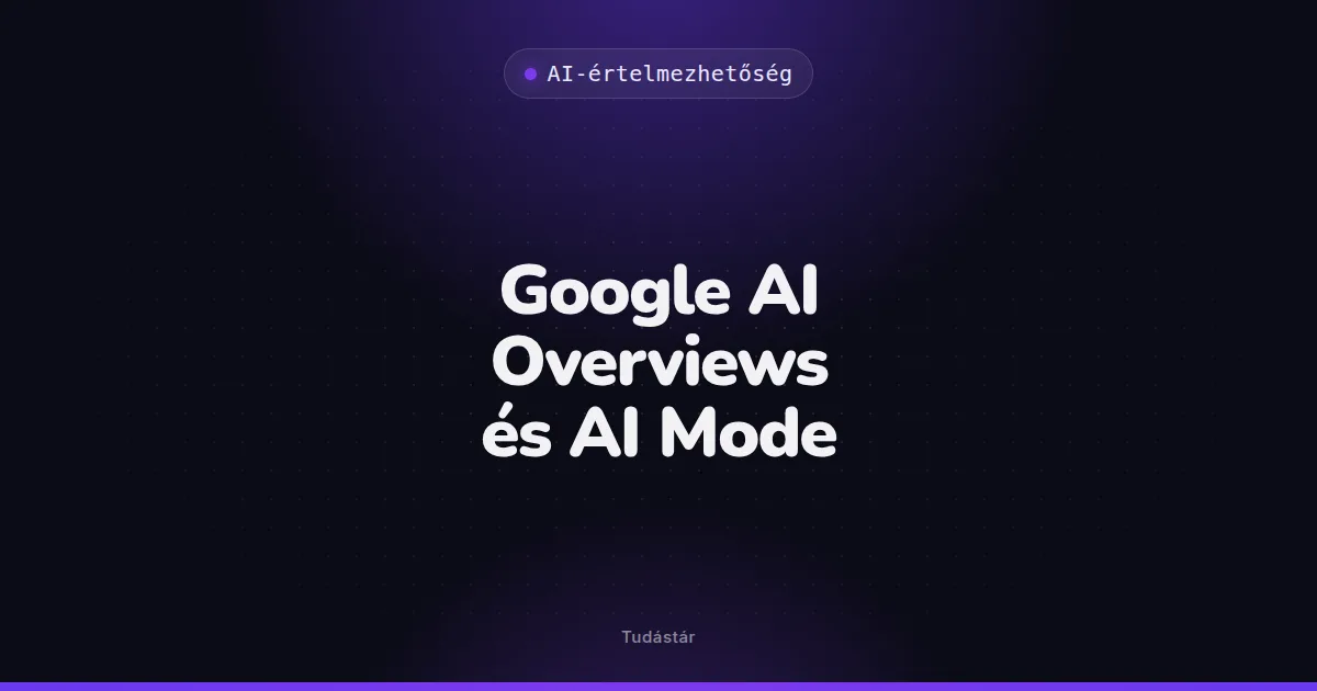 Google AI Overviews és AI Mode - AI-értelmezhetőség (szakszó) a tudástárban