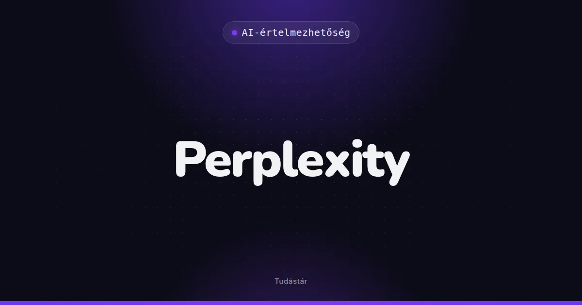 Perplexity - AI-értelmezhetőség (szakszó) a tudástárban