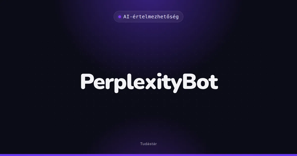 PerplexityBot - AI-értelmezhetőség (szakszó) a tudástárban