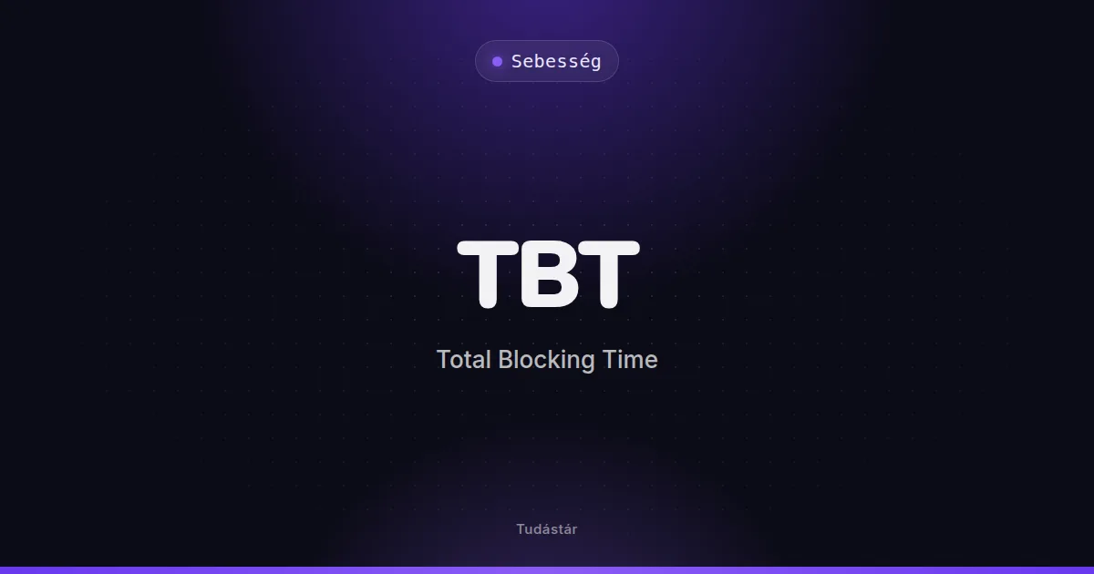 TBT (Total Blocking Time) - Sebesség (szakszó) a tudástárban