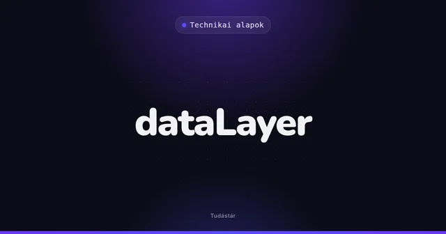 dataLayer - Technikai alapok (szakszó) a tudástárban