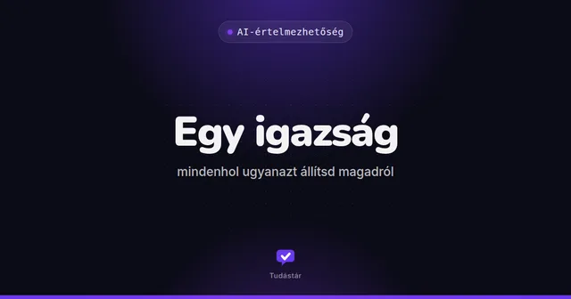 Egy igazság: mindenhol ugyanazt állítsd magadról - AI-értelmezhetőség (útmutató) a tudástárban