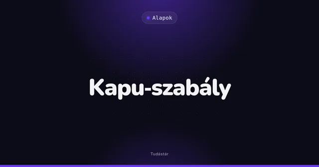Kapu-szabály - Alapok (szakszó) a tudástárban