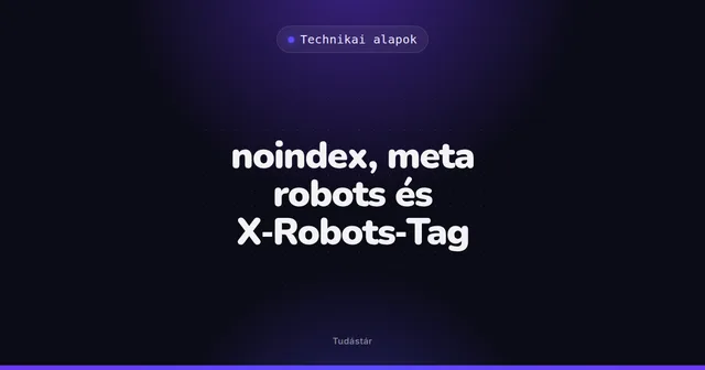 noindex, meta robots és X-Robots-Tag - Technikai alapok (szakszó) a tudástárban