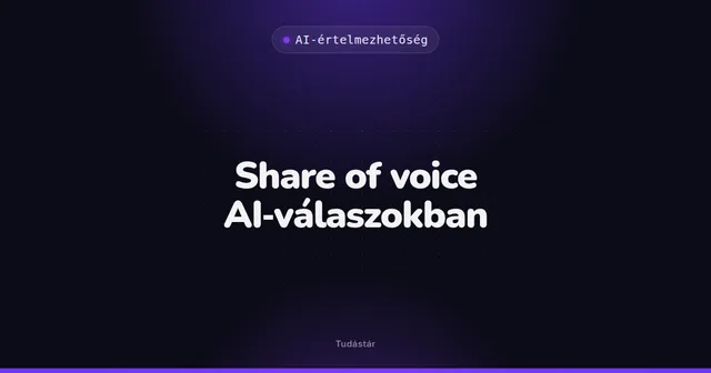 Share of voice AI-válaszokban - AI-értelmezhetőség (szakszó) a tudástárban
