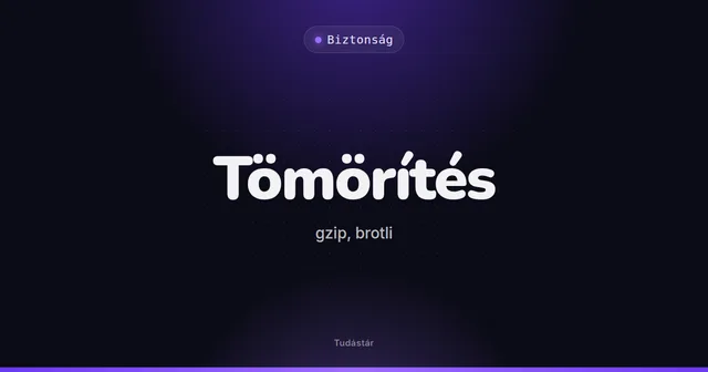 Tömörítés (gzip, brotli) - Biztonság (szakszó) a tudástárban