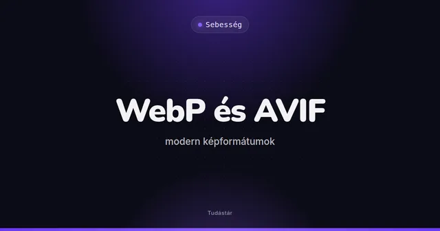 WebP és AVIF (modern képformátumok) - Sebesség (szakszó) a tudástárban