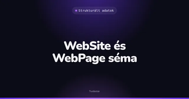 WebSite és WebPage séma - Strukturált adatok (szakszó) a tudástárban