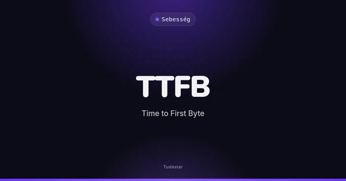 TTFB (Time to First Byte) - Sebesség (szakszó) a tudástárban