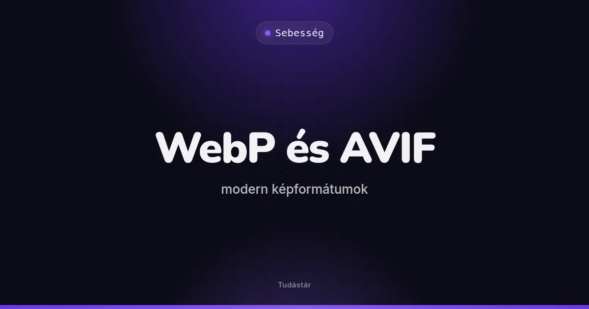 WebP és AVIF (modern képformátumok) - Sebesség (szakszó) a tudástárban